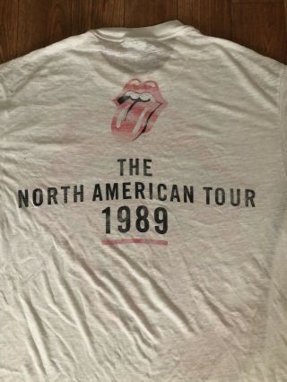 Vintage 80 ' s 1989 Rolling Stones The North American Concert Tour T Shirt 4