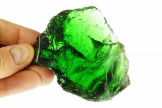 Monatomic Green Andara Crystal Ancient Stone 203 Grams Indonesia (21339)
