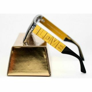 Vintage Frames Company By Corey Shapiro Love Hate Sunglasses Black Gold