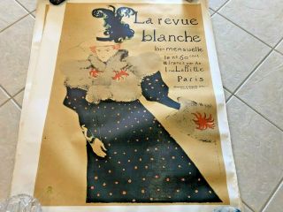 Poster La Revue Blanche Large Format 58x42 Toulouse - Lautrec Vintage