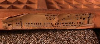 Vintage Type Set Drawer Thompson Cabinet Co.  Los Angeles Type Founder Co USA 4