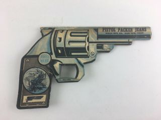 Vintage Pistol Packer Jeans Clothes Advertising Paper Clicker Noise Cap Gun