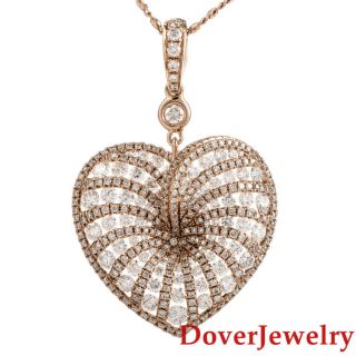 Roberto Coin Fantasia Diamond 18k Gold Cluster Heart Pendant 5.  3 Grams $9,  700 Nr