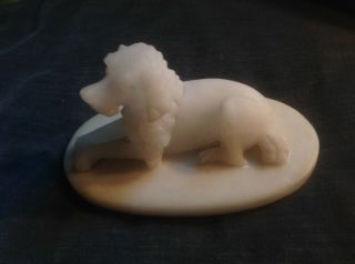 Antique Alabaster Poodle 2