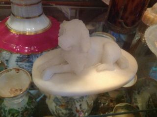 Antique Alabaster Poodle 5