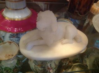 Antique Alabaster Poodle 7