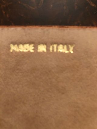 Italian Brown Burlwood Desk Organizer Letter Tray Vintage 5