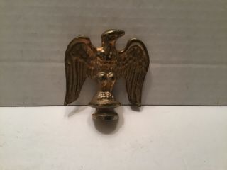 Solid Brass American Eagle Finial Flag Lamp Patriotic Figural