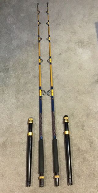 Custom Off Shore 8’ Aftco Roller Guide Trolling Rods