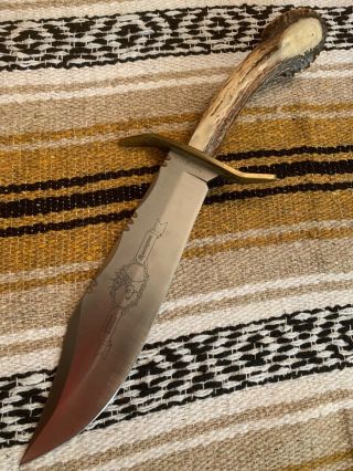 Vintage Remington Usa Crown Stag Bowie Hunting Survival W49/v44 Knife No Sheath