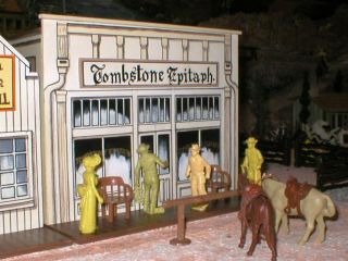 WESTERN PLAYSET BUILDING TOMBSTONE EPITAPH SAME SCALE AS MARX 2