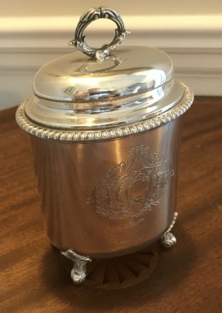 Tiffany & Co.  Rare Antique Sterling Silver Lidded Container Handmade Large Heavy