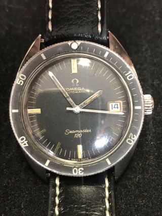 Rare Omega Seamaster 120 166.  027 Automatic Gilt Dial Ghost Bezel Serviced Nr