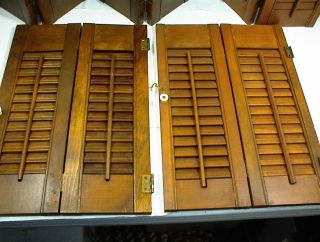 6 VINTAGE SOLID WOOD PLANTATION SHUTTERS 20 