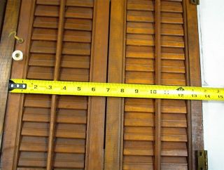 6 VINTAGE SOLID WOOD PLANTATION SHUTTERS 20 