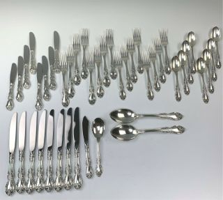 44 - Pc Gorham Melrose Sterling Silver Flatware Set,  Service For 8 No Mono 3