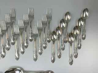 44 - Pc Gorham Melrose Sterling Silver Flatware Set,  Service For 8 No Mono 4