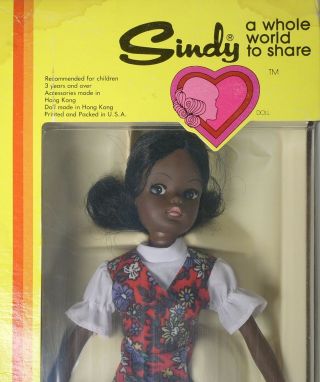 Vintage Sindy Best Friend Gayle Doll Black African American Rare Mhb