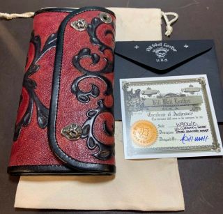 Bill Wall Hand Tooled Leather Wallet - One of a Kind Samurai 2