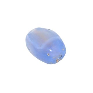 (2400) Ancient Blue Chalcedony Bead,  China.  古董蓝玉髓珠