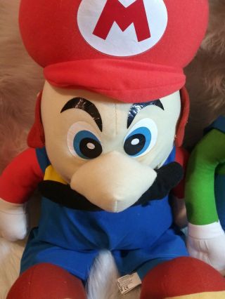 Vintage 2001 Nintendo Kelly Toys Mario Bros Luigi and mario Plush Doll 32 