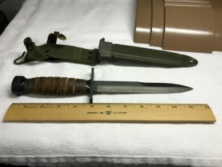 Wwii Or Post U.  S.  Army M - 4 Bayonet Manf.  By Imperial,  V.  P.  Co M8a1 Scabbard