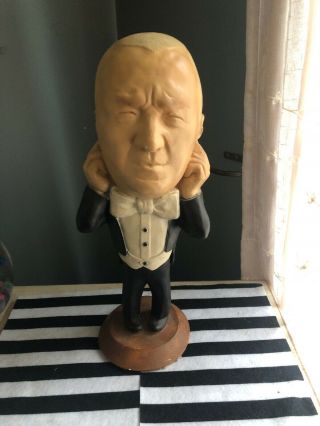 Vintage Collectible Curly Three Stooges Esco 17 " Chalkware Statue