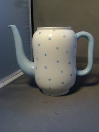 Nymphenburg Porcelain Tea Coffee Pot Blue & White Cornflower Bavaria Art Deco