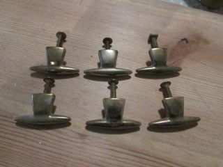 Set Of 6 X Small 70s Vintage Metal Handles