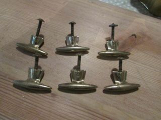 Set of 6 x small 70s vintage metal handles 2