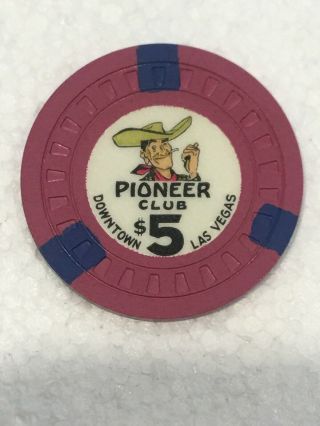 $5 Pioneer Club Vintage Casino Gaming Chip Las Vegas