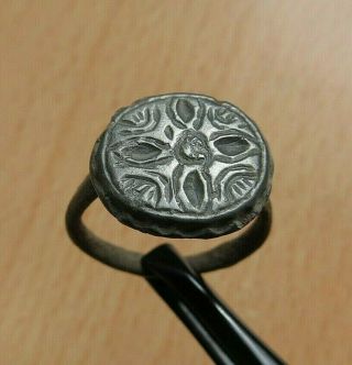 Ancient Roman Bronze Ring Cross Detector Find