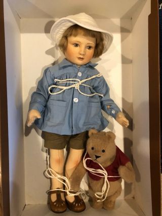 R John Wright 1986 374/1000 Christopher Robin And Winnie The Pooh Boxed Dolls