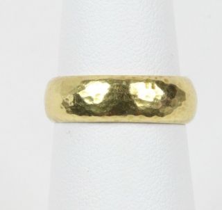Vintage Tiffany & Co Paloma Picasso 18k Gold Hammered Band Ring