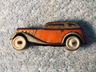 Vintage 1930s Marx Tin Litho Windup Mini Toy Car