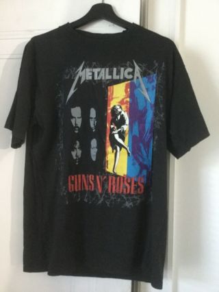 Vintage Metallica Guns N Roses 1992 Tour Shirt L Brockum