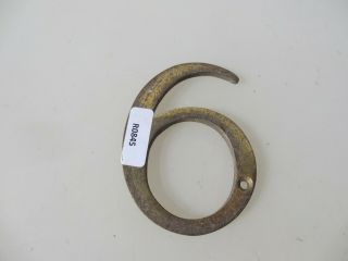 Vintage Brass House Number Sign 