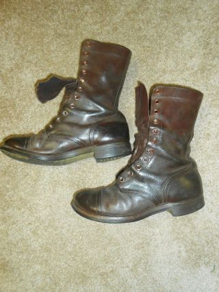 Us Army Airborne Post Ww2 Late 1940s Early 1950s Paratrooper Jump Boots 8 1/2e