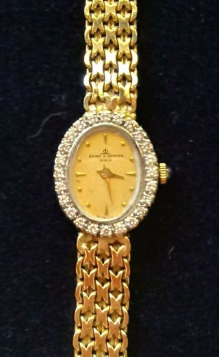 Vintage Baume & Mercier 14k Gold & Diamond Watch