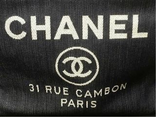 Chanel 2015 Deauville 2WAY chain tote bag SV canvas A66941 Navy Women Men 2
