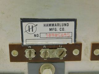 Hammarlund HQ - 180AC (HQ - 180A w/ Clock) Vintage Tube Radio Receiver SN 36905695 6