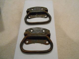 Two Classic Vintage Stanley Carpenter Toolbox Handles