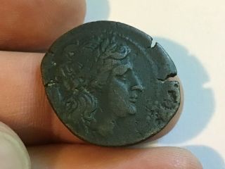 Asia Minor Ancient Greek Bronze Coin 2nd Century Bc F/vg Goddess Fine Detail