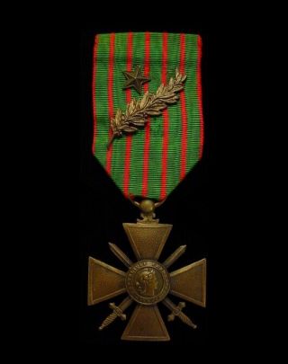 Wwi Ww1 France French Croix De Guerre Medal W/ Palm & Star – Cross Of War