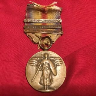 Antique - Ww 1 Metal - The Great War For Civilization U.  S.  Victory Metal