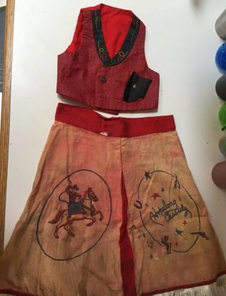 Vintage Hopalong Cassidy Girls Costume Collectable Western Cowboy Television