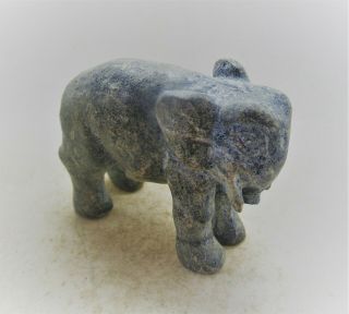 Very Rare Ancient Egyptian Lapis Lazuli Carved Elephant Statuette 500bc