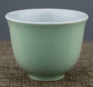 China Old Hand Made Green Glaze Porcelain Kungfu Teapot /yushanfang Mark B02