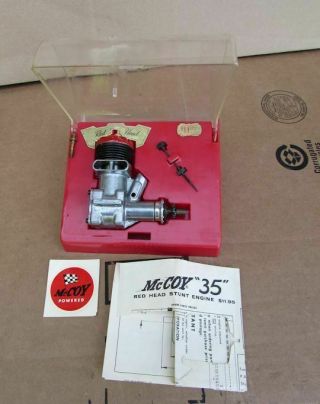 Vintage Mc Coy Red Head 35 Rc Airplane Engine In Case