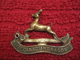 Wwi Royal Canadian Dragoons Cap Badge,  Birks 1917 Dated
